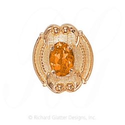 GS447 CIT - 14 Karat Gold Citrine Slide 